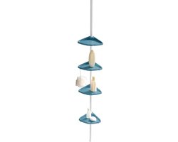 Wenko Douche- En Badrekje Compact 78 Cm Aluminium Blauw/wit
