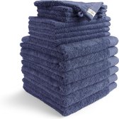 Walra Badset Remade Cotton Blend - 14-delige set, 6 baddoeken 50x100, 4 gastendoekjes 30x50, 4 washandjes 16x21, Blauw