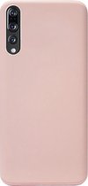 ADEL Premium Siliconen Back Cover Softcase Hoesje Geschikt voor Huawei P20 Pro - Lichtroze