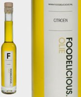 Foodelicious Extra Virgin Citroen Olijfolie van zeer hoge kwaliteit - frisse koudgeperste olijfolie met licht-zure citroen