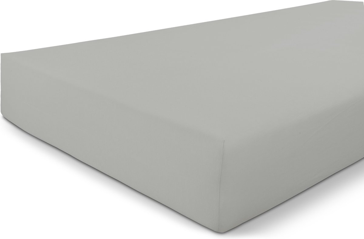 Byrklund Jersey Hoeslaken - Hoeslaken 180x220 - 100% Katoen - Licht Grijs