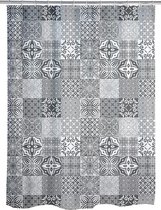 Wenko Douchegordijn Portugal 180 X 200 Cm Polyester Grijs/wit