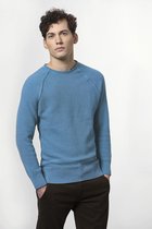 Loop.a life Duurzame Trui Goodmorning Cotton Sweater Heren - Aqua - Maat S