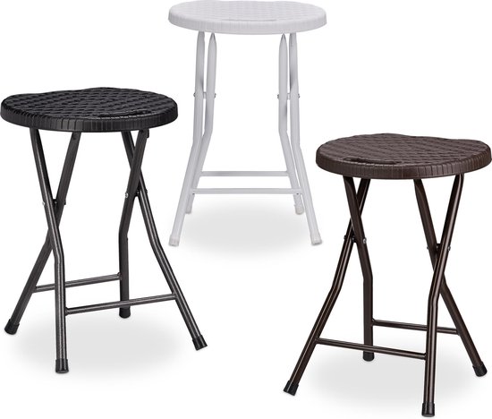 Relaxdays bierbank set van 2, inklapbaar, picknickbank voor terras & tuin, houtlook, kunststof, HBD: 42x100x25 cm, bruin