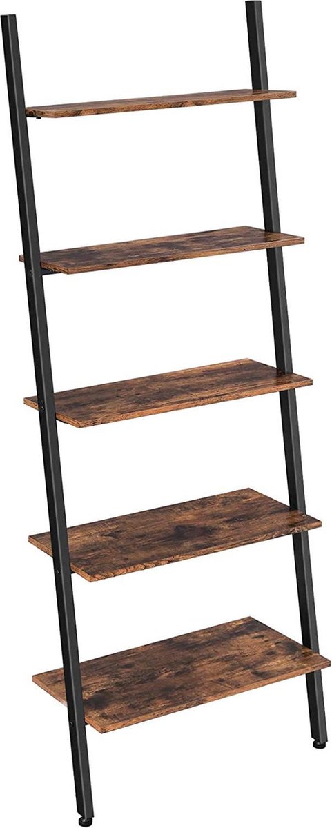 Trend24 - Sierkast - Boekenkast - Boekenrek - 5 laags - Vintage - Bronz / Rustiek Bruin