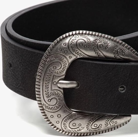 Dames cowboy riem zwart - Zwart - Maat 85 | bol.com