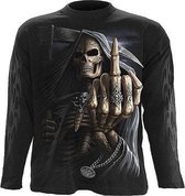 Spiral Longsleeve shirt -XXL- BONE FINGER Zwart