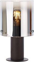 BRILLIANT lamp Beth tafellamp koffie / rookglas | 1x A60, E27, 60W, gf normale lampen niet gespecificeerd Met snoerschakelaar | Geschikt voor LED-lampen