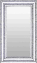 Chique Spiegel Wit Zilver 56x146 cm – Svea – Eigentijds Staande Passpiegel – Grote Spiegels – Zilveren Wandspiegel 
 – Perfecthomeshop