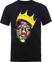 Biggie Smalls - Crown Heren T-shirt - S - Zwart