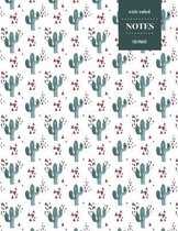 Wide Ruled Notes 110 Pages: Cactus Notebook for Kids, Teens and Students - Succulent Llama Pattern