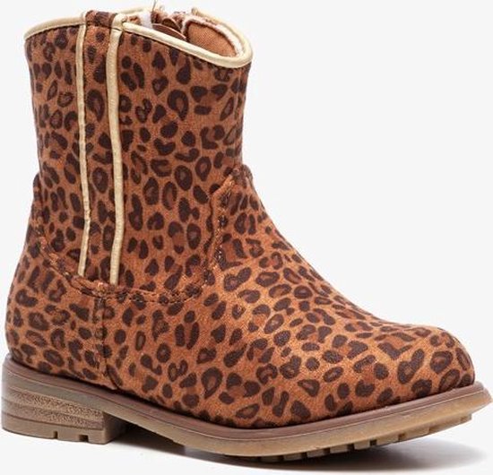 | Blue Box meisjes enkellaarsjes met luipaardprint luipaard Meisjes Laarzen in maat 24 | KLEDING.nl