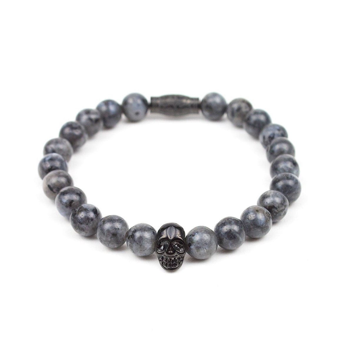Black Skull Bracelet - Grey - Armband - Medium