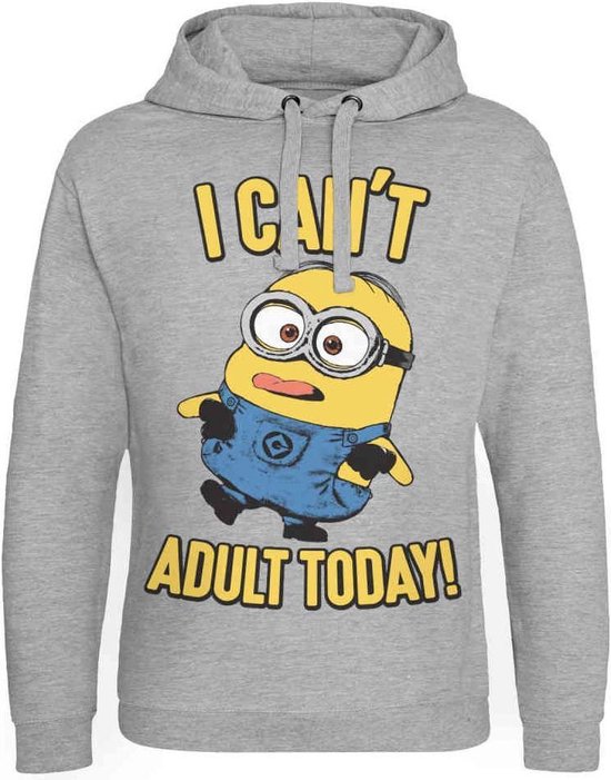 Minions Hoodie/trui I Can't Adult Today Grijs