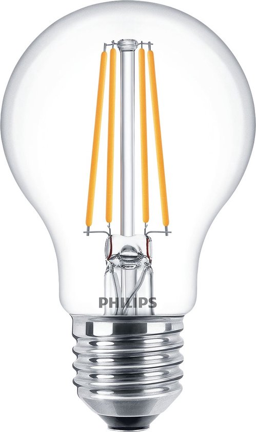 Philips energiezuinige LED Lamp Transparant - 60 W - E27 - warmwit licht - 3 stuks - Bespaar op energiekosten