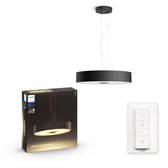 Philips Hue - Fair Hue pendant black 1x39W 24V - White Ambiance - Bluetooth Included Dimmer