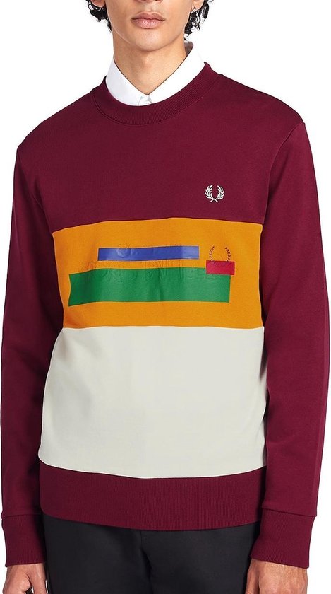 Fred Perry Mixed Graphic Sweatshirt Mixed Graphic Sweatshirt Heren Trui