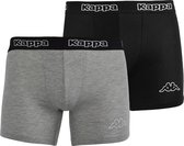 Kappa - Boxer 2 Pack - Zwart - Heren - maat  S