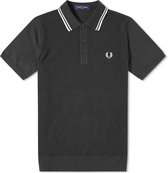 Fred Perry - Twin Tipped Knitted Shirt - Polo Shirt - XS - Zwart