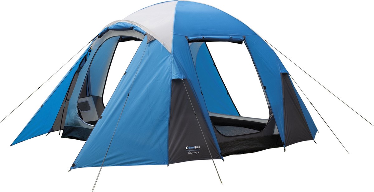 Eurotrail Odyssey 4 Koepeltent - Azuur/ Antraciet - 4 Persoons