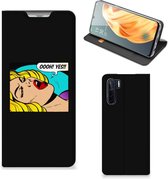 Hoesje OPPO Reno3 | A91 Bookcase Popart Oh Yes