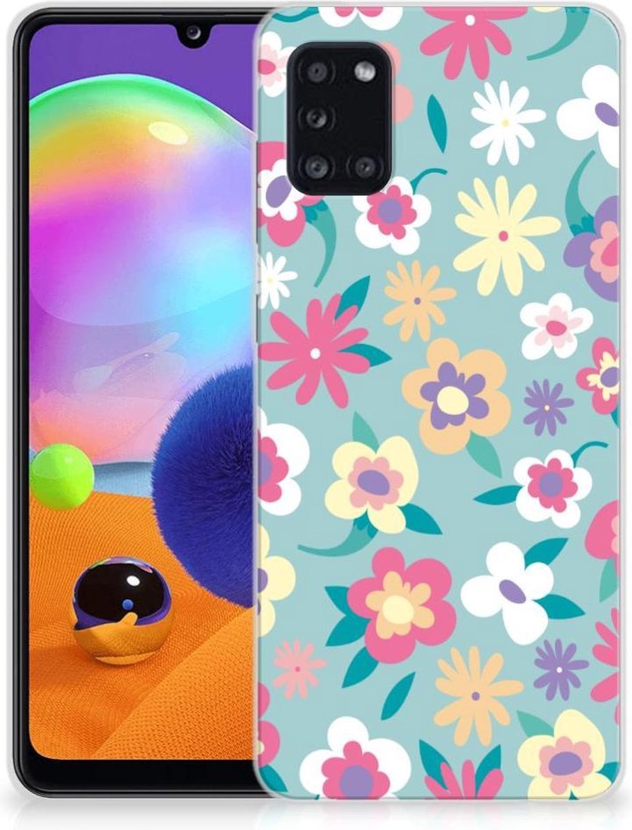 Back Cover voor Samsung Galaxy A31 TPU Case Flower Power