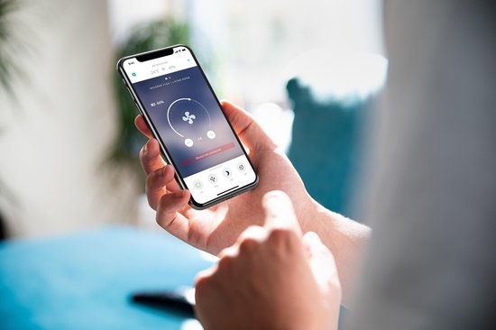 Whisper Flex Smart Ventilator Zwart - Fluisterstil - WiFi en App - 26 standen - Energiezuinig