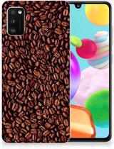 Hoesje Geschikt voor Samsung Galaxy A41 Telefoon Hoesje Koffiebonen