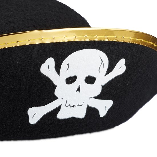 relaxdays - piratenhoed zwart - piraat hoed - - - piraten | bol.com