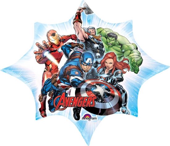 AMSCAN - Kleine aluminium Avengers ballon - Decoratie > Decoratie beeldjes