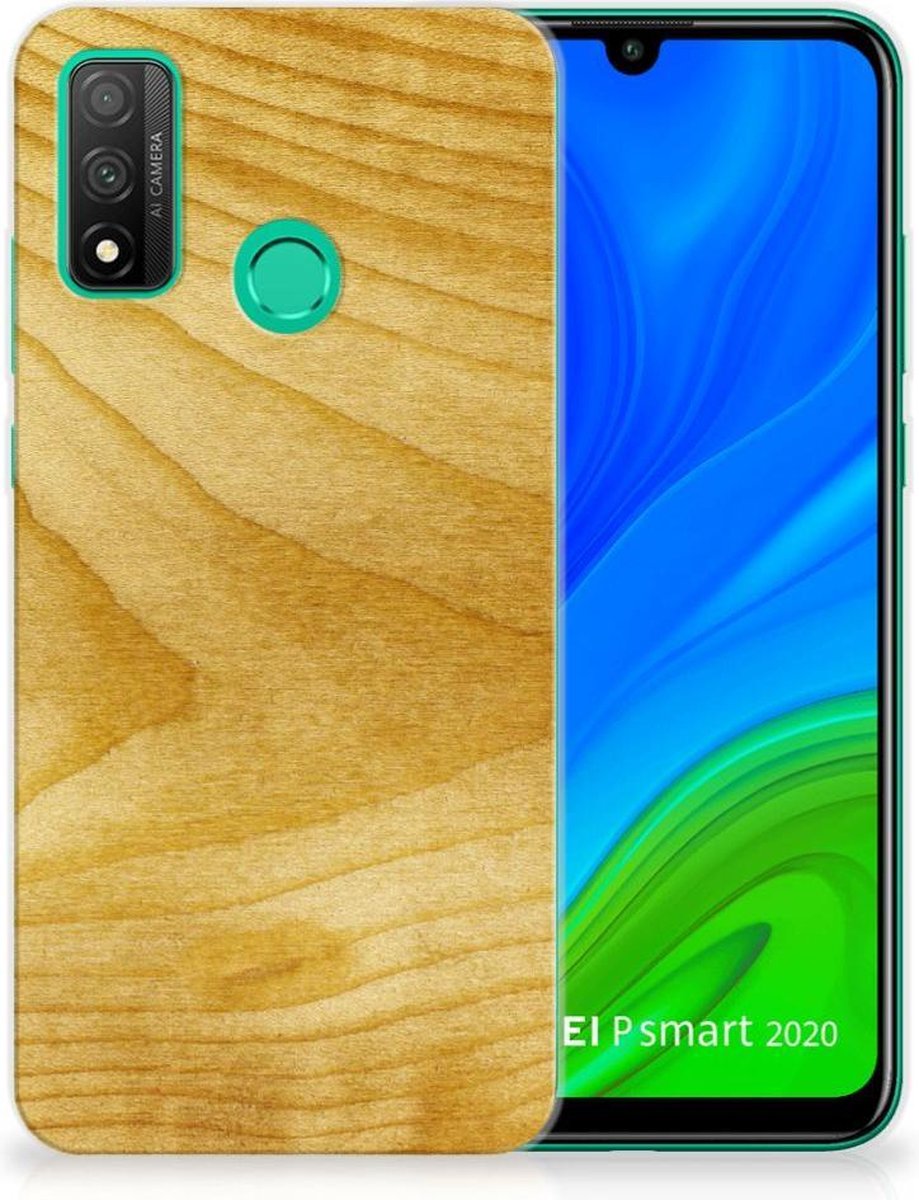 TPU Hoesje voor Huawei P Smart 2020 Bumper Hoesje Licht Hout