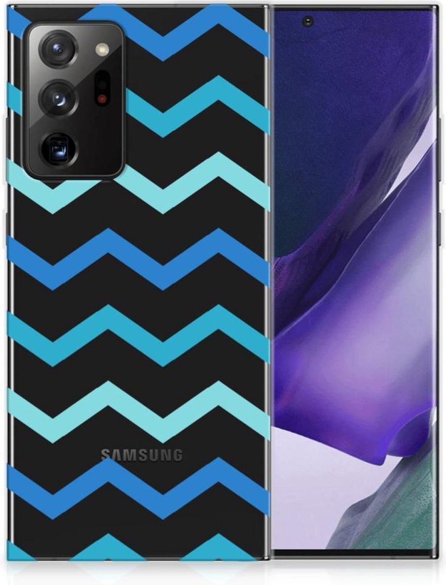 Samsung Galaxy Note20 Ultra TPU bumper Zigzag Blauw