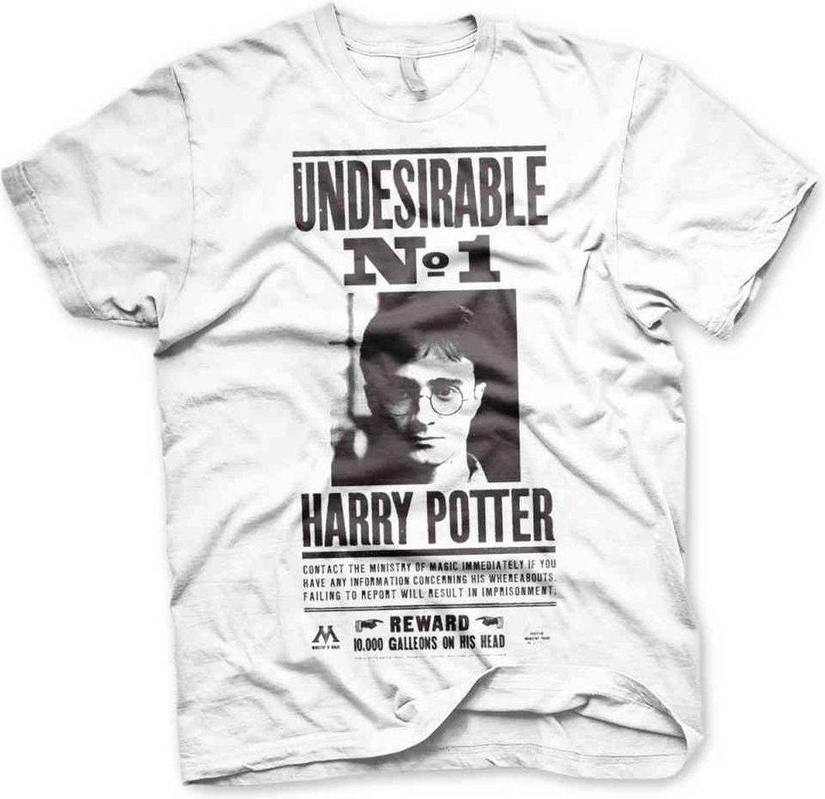 Harry Potter Heren Tshirt -L- Wanted Poster Wit
