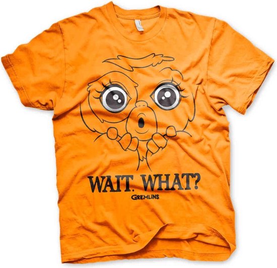 Gremlins Heren Tshirt -XL- Wait. What? Oranje