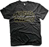STAR WARS 7 - T-Shirt The force Awakens Logo Black (S)