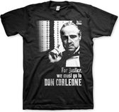 The Godfather Heren Tshirt -XXL- For Justice Zwart
