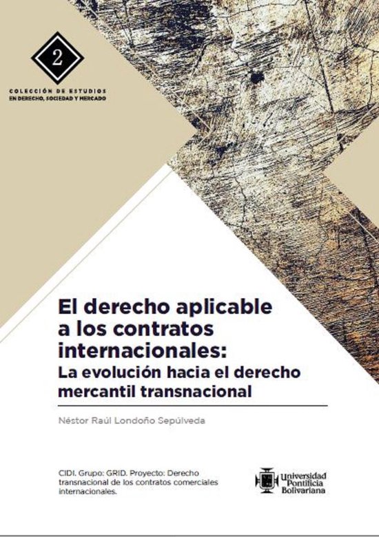 El derecho aplicable a los contratos internacionales - cover