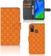 Wallet Book Case Huawei P Smart 2020 Telefoonhoesje Batik Orange