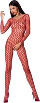 PASSION WOMAN BODYSTOCKINGS | Passion Woman Bs068 Bodystocking - Red One Size
