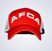 Cap AFCA rood/wit
