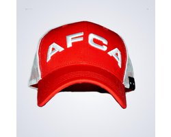 Cap AFCA rood/wit