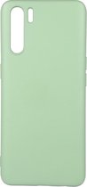 Shop4 - Oppo A91 Hoesje - Zachte Back Case Mat Mint Groen