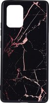 Shop4 - Samsung Galaxy S10 Lite Hoesje - Harde Back Case Marmer Zwart