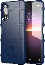 Sony Xperia 10 II Hoesje Shock Proof Rugged Shield Blauw