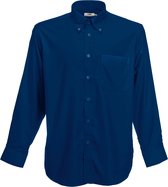 Fruit Of The Loom Heren Oxford-Shirt Lange Mouwen (Marine)