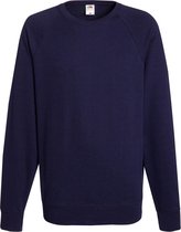 Fruit Of The Loom Heren Lichtgewicht Raglan Sweatshirt (240 GSM) (Donker Marine)