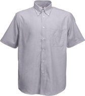 Fruit Of The Loom Heren Oxford Overhemd Korte Mouwen (Oxford Grijs)
