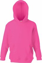 Fruit Of The Loom Kinder Unisex Sweatshirt Met Capuchon / Hoodie (Fuchsia)