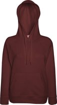 Fruit Of The Loom Dames Getailleerd Lichtgewicht Hoodie Dames met Capuchon  (240 GSM) (Bordeaux)