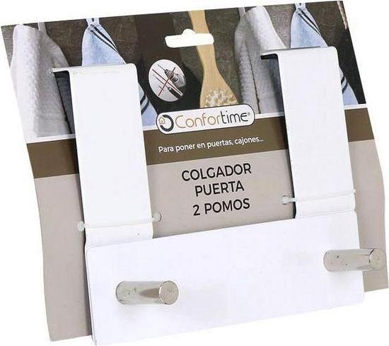 Kapstok voor deur Confortime (2 Hangers) (17 X 13,4 x 8,5 cm)